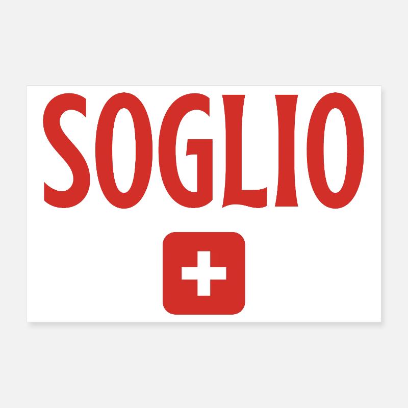Drapeau suisse de Soglio Poster 30 x 20 cm