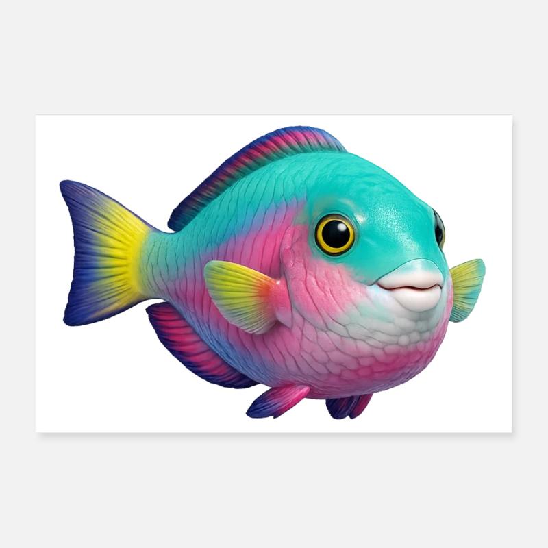 Regenbogenfisch Papageienfisch Poster 30x20 cm