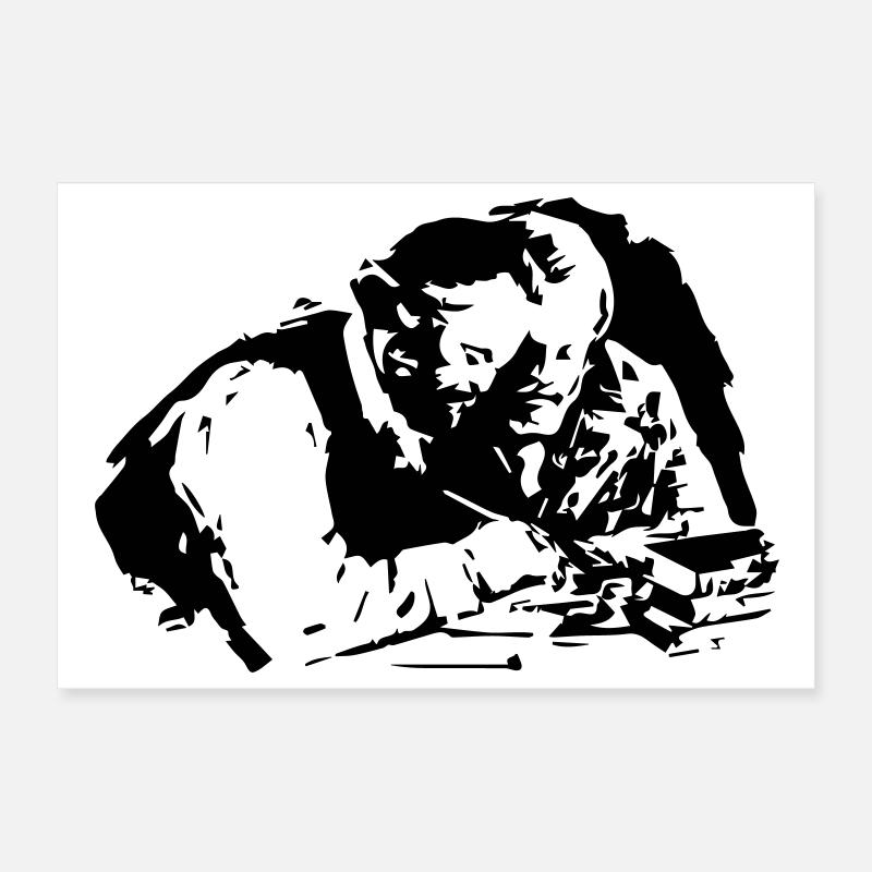 Marx Engels Poster 30x20 cm