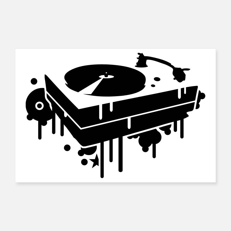 A record player Poster 12" x 8" (30x20 cm)