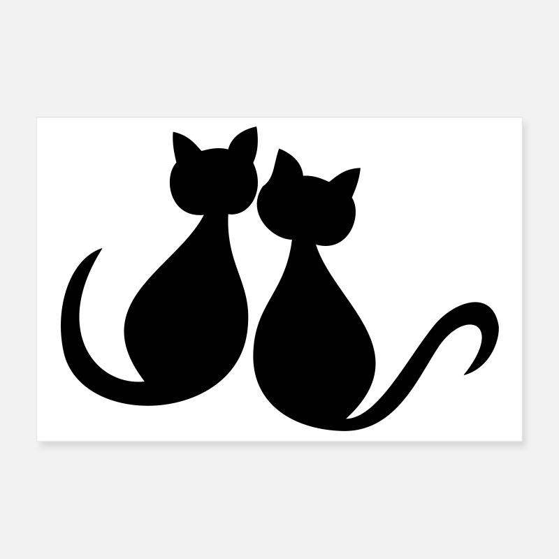 Les chats adorent la Saint-Valentin Poster 30 x 20 cm