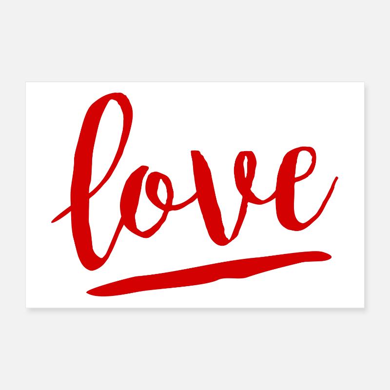 Rote Liebe Poster 30x20 cm