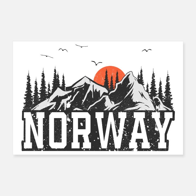 Norwegen Poster 30x20 cm