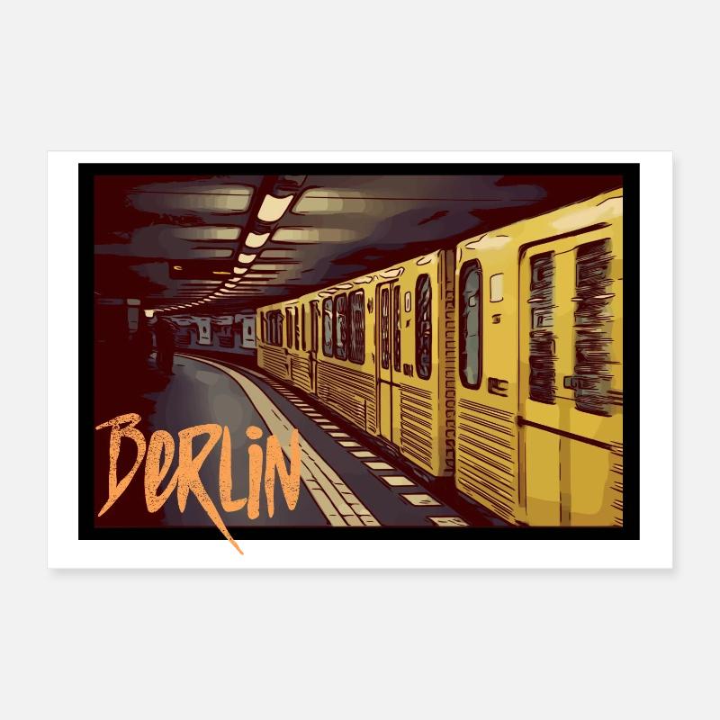 Métro de Berlin Poster 30 x 20 cm