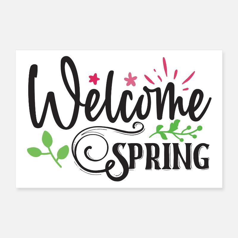 Willkommen Frühling Poster 30x20 cm