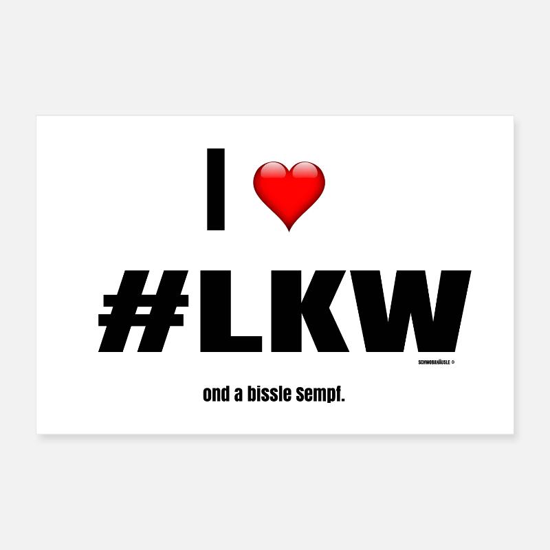 Leberkäse im Brötchen mit Senf (LKW mit ABS) Poster 30x20 cm