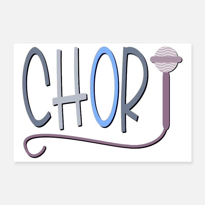 CHOR MIKROFON - HOBBY SINGEN Poster 30x20 cm