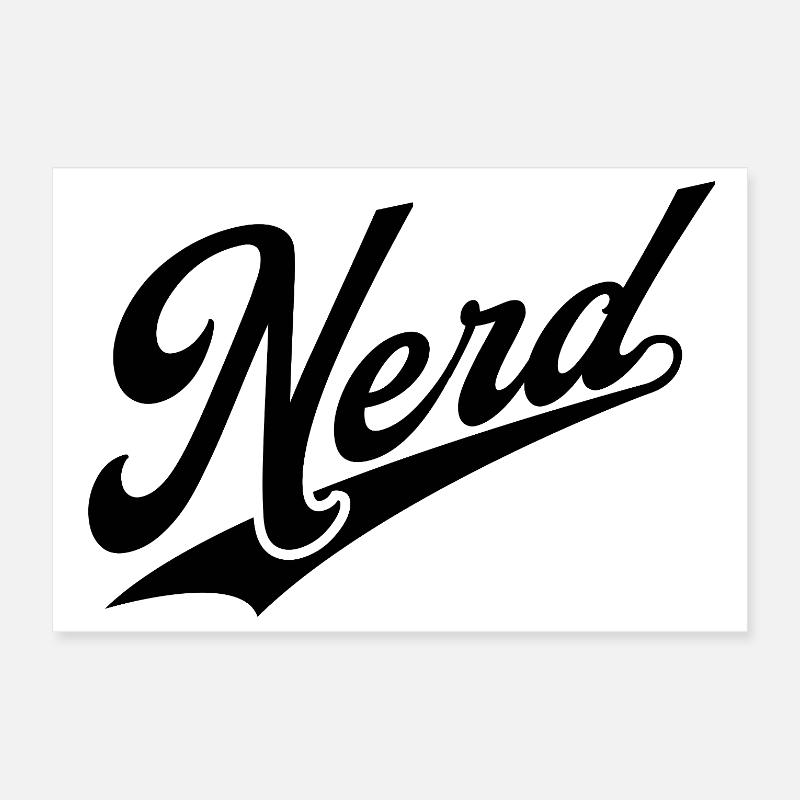 NERDY forever - NERD retro schwarz Poster 30x20 cm