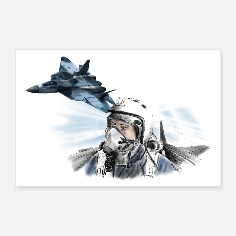 Pilote de jet Poster 30 x 20 cm