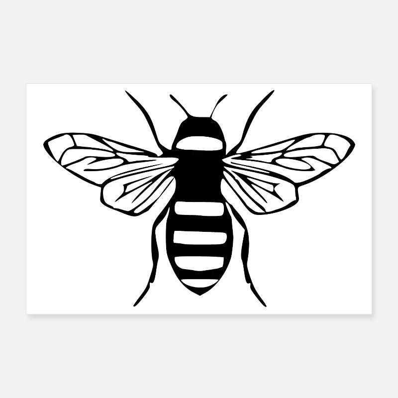 Bee Honey Bee Beekeeper Gift Poster 12" x 8" (30x20 cm)