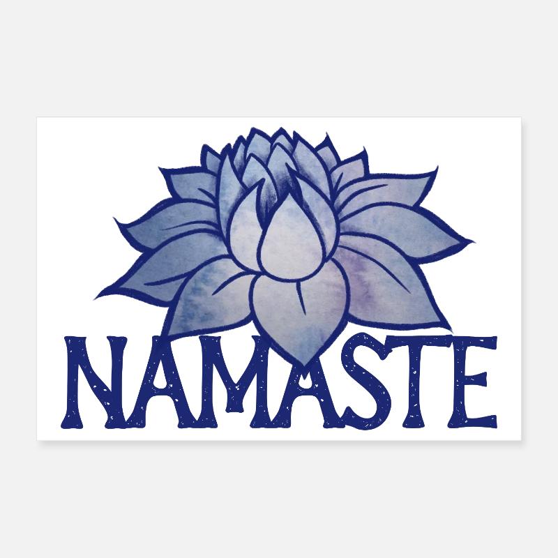 Lotus Namaste Bloom Poster 12" x 8" (30x20 cm)