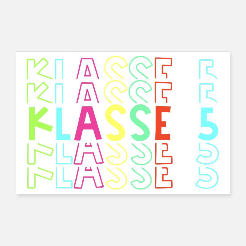 Grade 5 neon Poster 12" x 8" (30x20 cm)