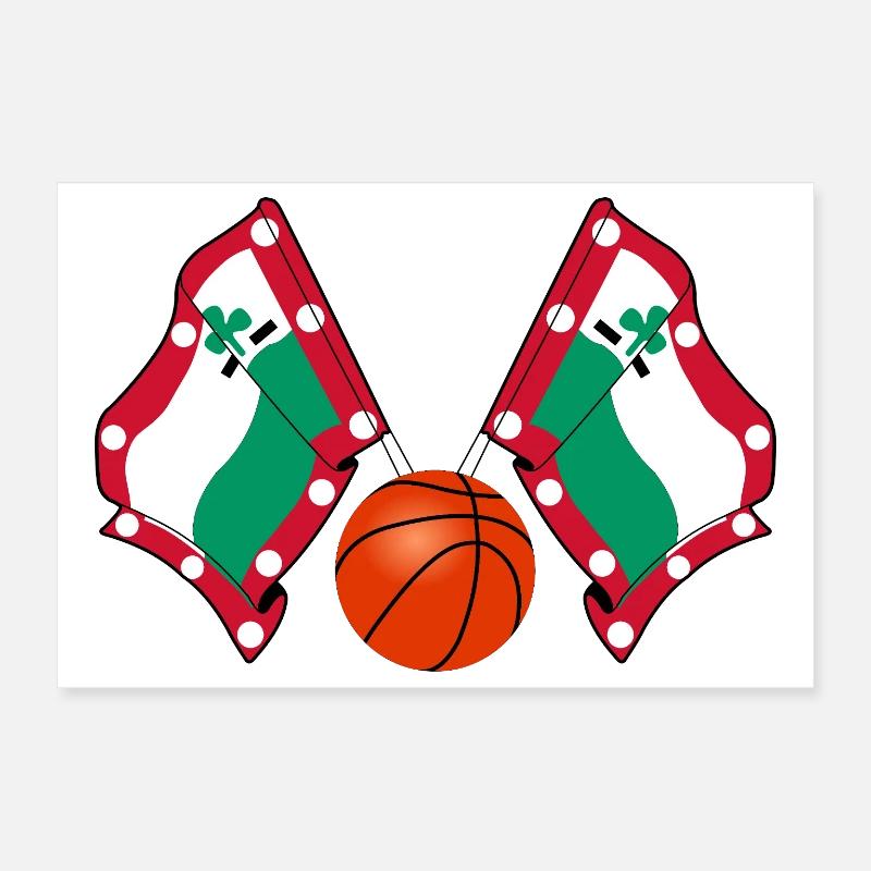Drapeaux de basket-ball Meppel – Hoops Pride Poster 30 x 20 cm