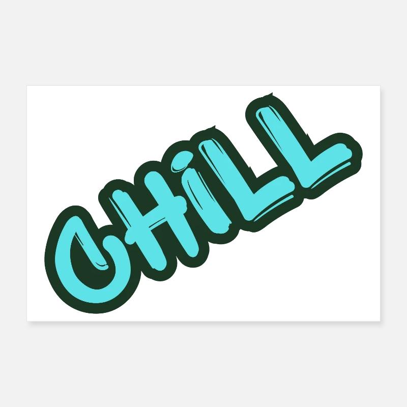 Chill Neon Graffiti  Poster 30x20 cm