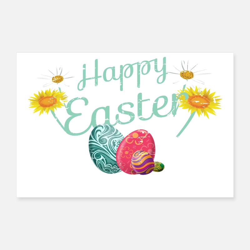 Frohe Ostern Poster 30x20 cm