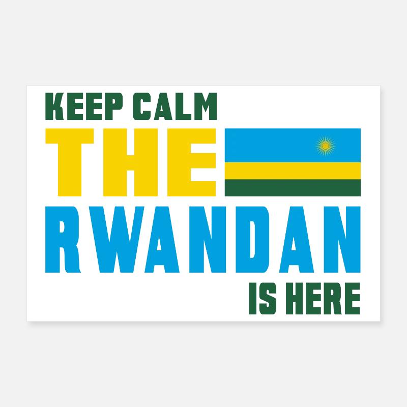 Design drapeau Rwanda Keep Calm Poster 30 x 20 cm