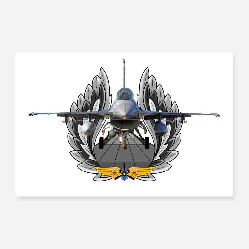 F-16 Fighting Falcon Poster 12" x 8" (30x20 cm)