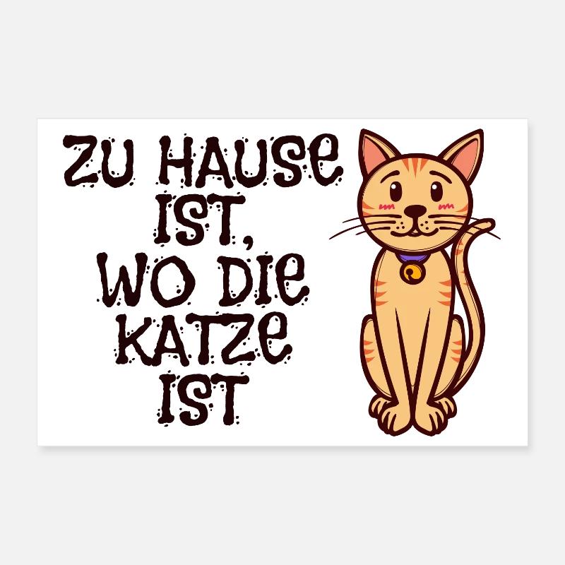 Haustiere Katze Statement Heimtier Kuscheltier Poster 30x20 cm