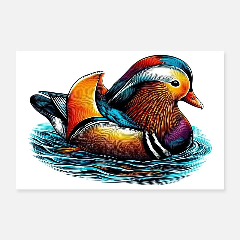 Mandarinente Poster 30x20 cm