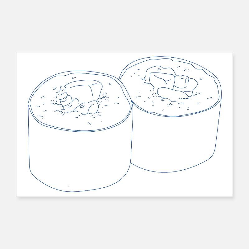 Conception de sushis Poster 30 x 20 cm