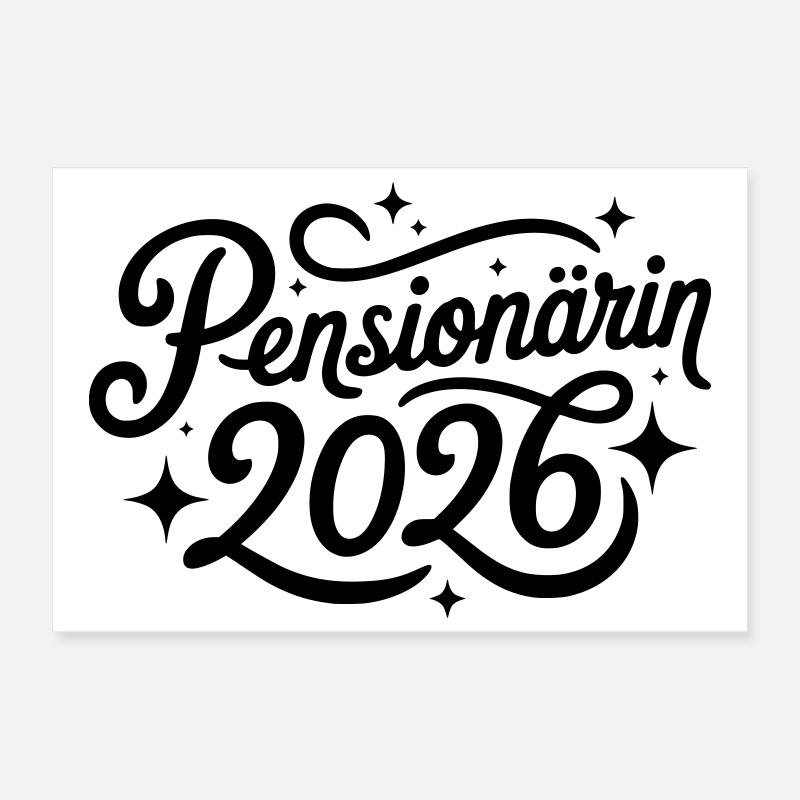 Retraité 2026 Poster 30 x 20 cm