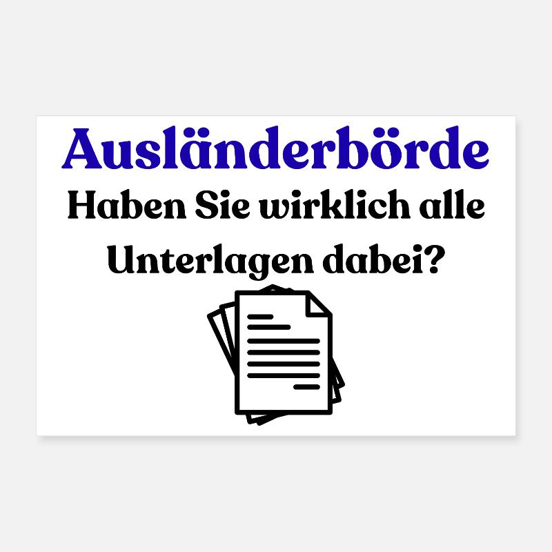 Foreigners' Registration Office Poster 12" x 8" (30x20 cm)