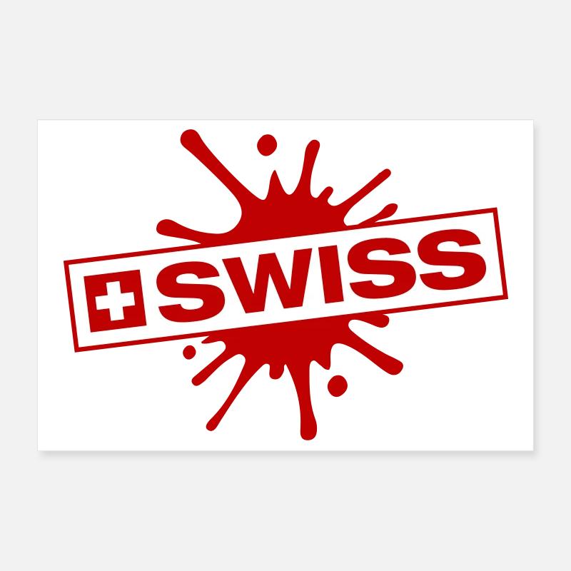 Blobs de Suisse Poster 30 x 20 cm