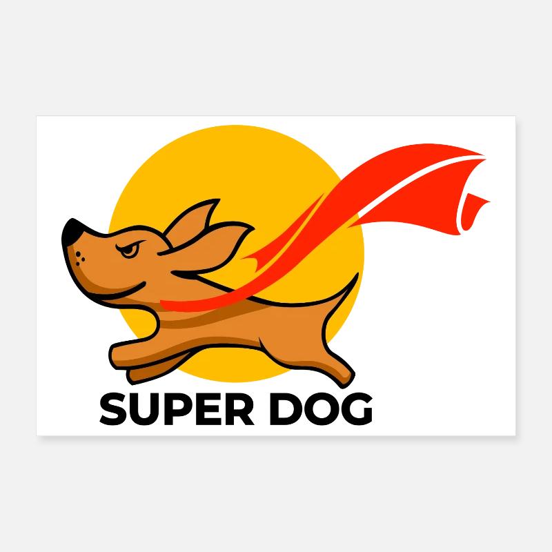 Sunlit Sprinting Boar Poster 12" x 8" (30x20 cm)