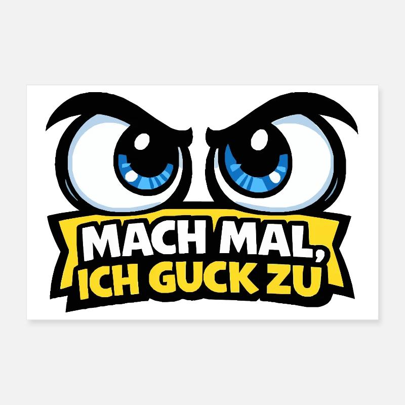 Come on, I'm watching – Comic Eyes Poster 12" x 8" (30x20 cm)