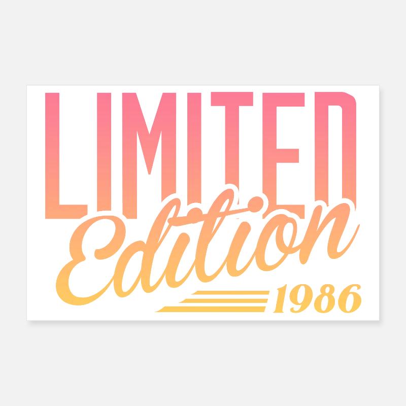 1986 Édition limitée Poster 30 x 20 cm