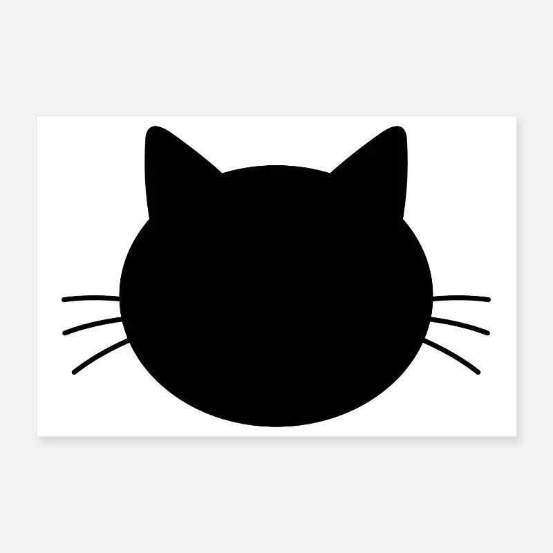 Cat head Poster 12" x 8" (30x20 cm)