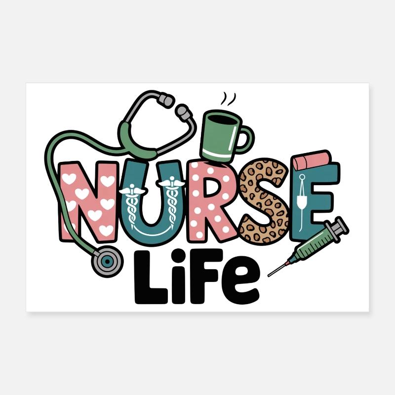Krankenschwester Life Geschenk Geschenkidee Poster 30x20 cm