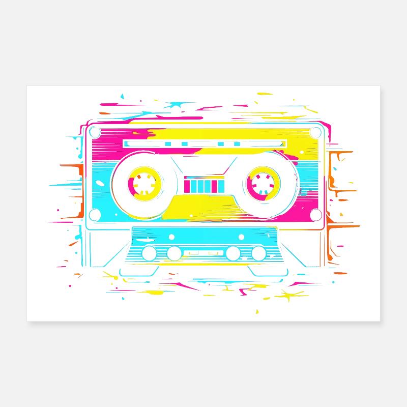 90s cassette Poster 12" x 8" (30x20 cm)