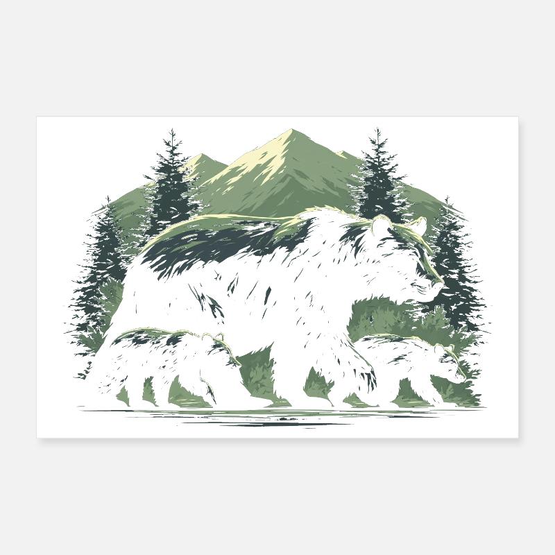 Sentier de l’Ours à Pine Dawn Poster 30 x 20 cm