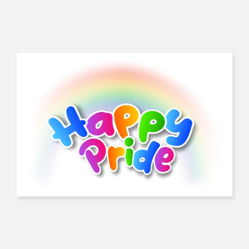 Happy Pride Rainbow Tippfehler Poster 30x20 cm