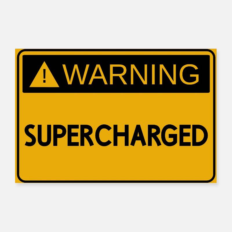 USDM-Aufkleber – SUPERCHARGED Poster 30x20 cm