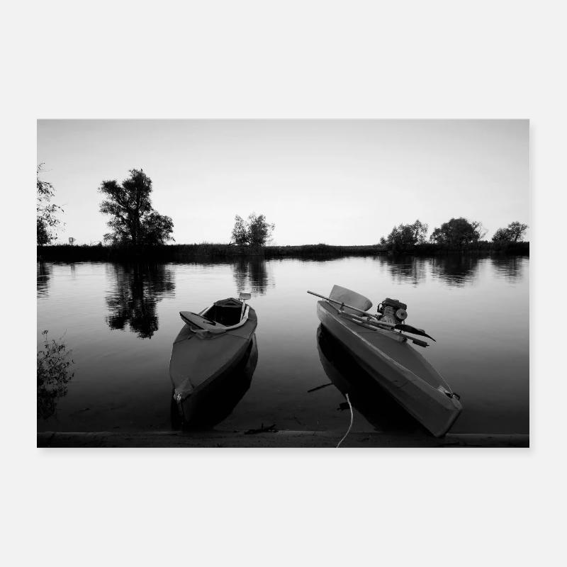 Bateaux pliants Poster 30 x 20 cm
