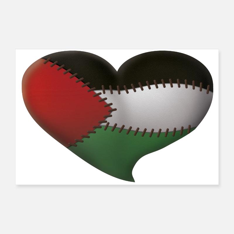 Palestine Heart Poster 12" x 8" (30x20 cm)