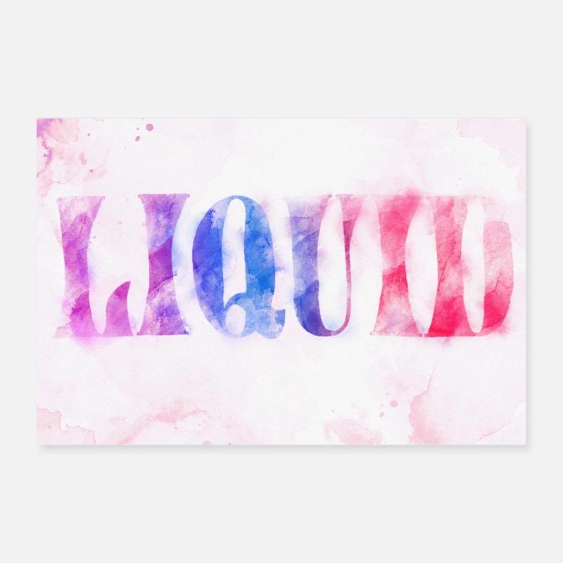 Liquid - Poster 30x20 cm - Weiß