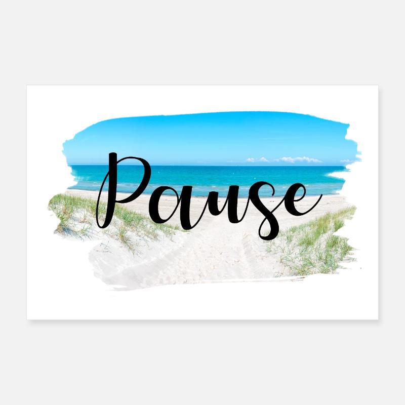 Break Coast Dictons Été Soleil Mer Poster 30 x 20 cm