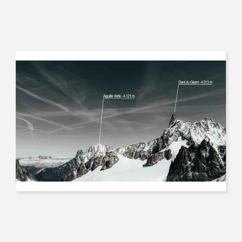 Aiguille Verte, Dent de Géant Poster 30x20 cm