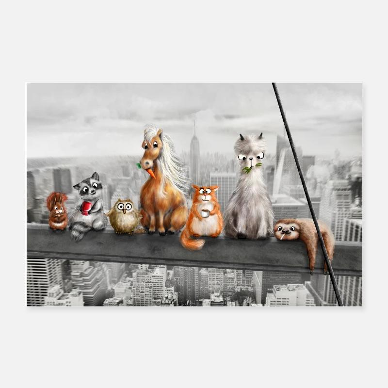New York Mittagspause mit Kollegen Poster 30x20 cm