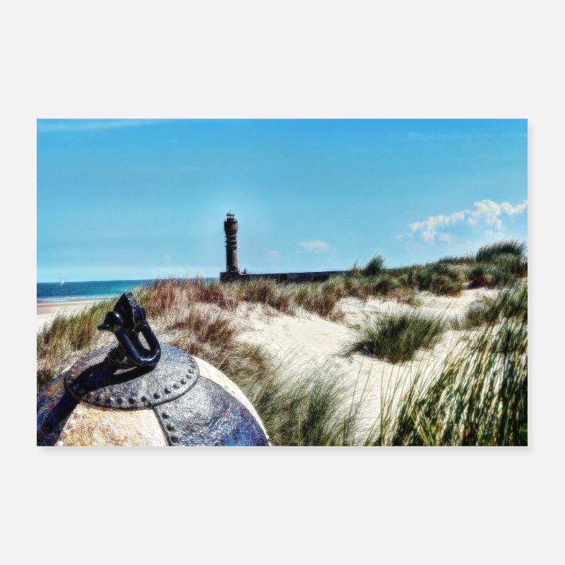 Phare de Beach Buoy Poster 30 x 20 cm