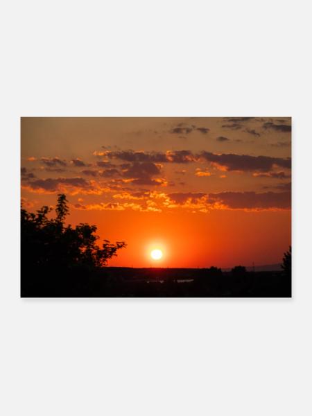 Sonnenaufgang - Poster 30x20 cm - Weiß