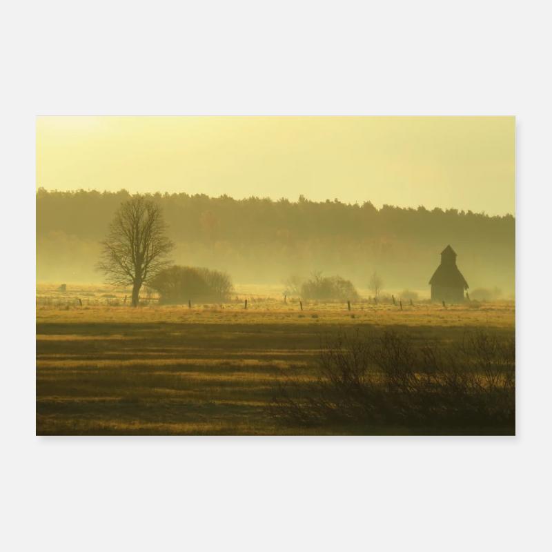 Matin de brouillard Poster 30 x 20 cm