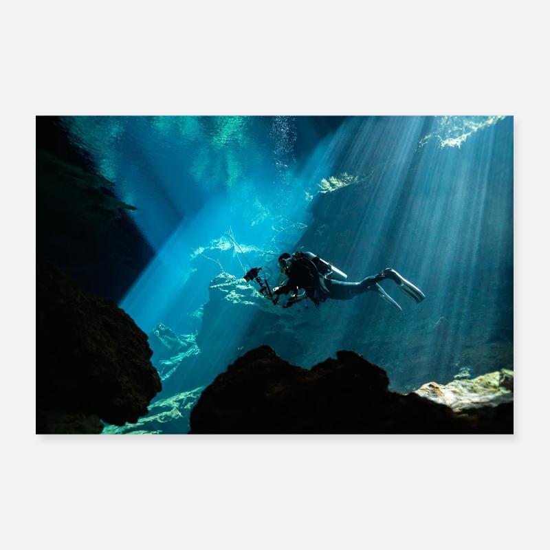 Mexico Cenote Poster 12" x 8" (30x20 cm)