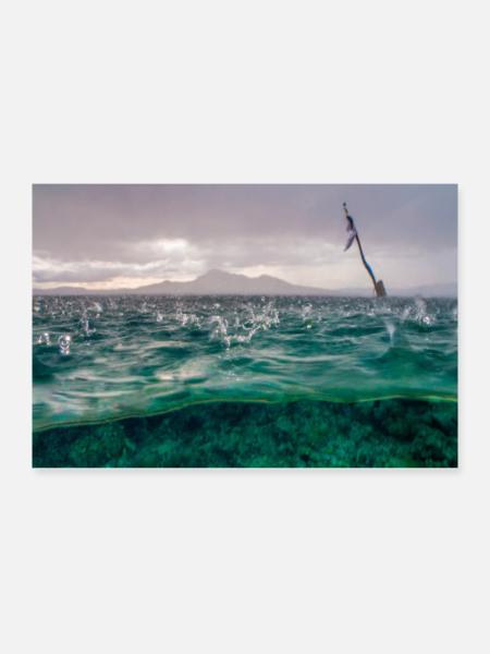 Wassertropfen - Poster 30x20 cm - Weiß