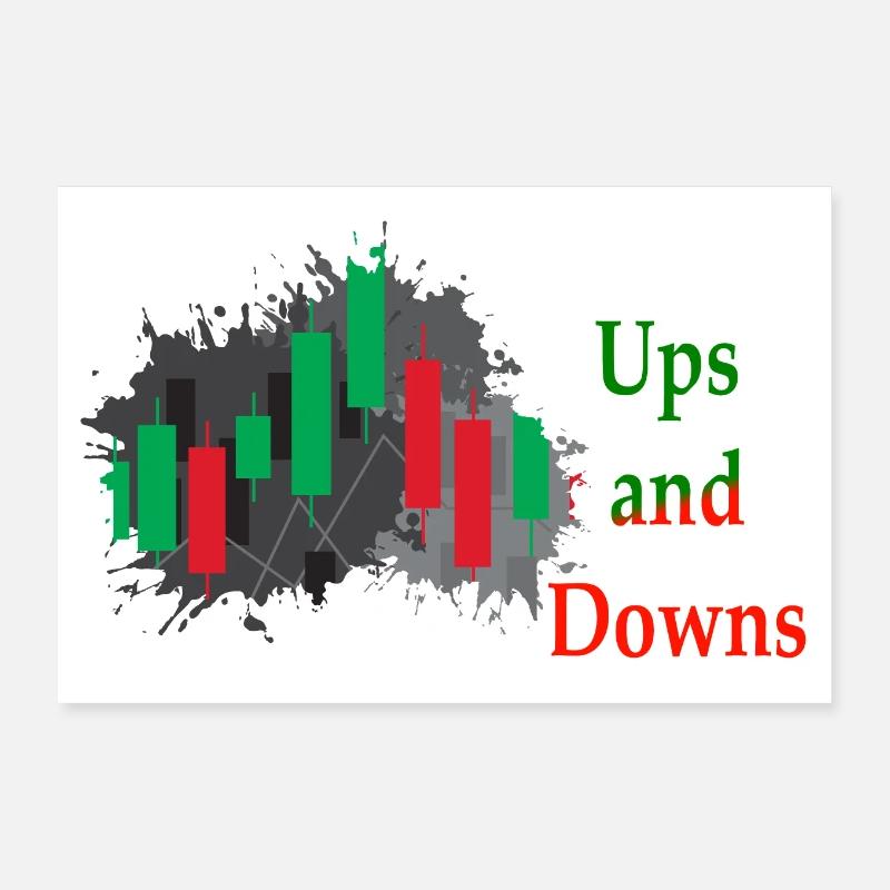 ups and downs - Poster 30x20 cm - Weiß