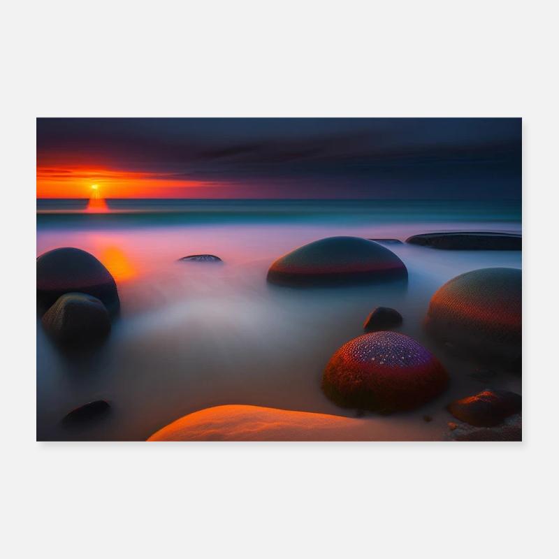 Landschaft - Poster 30x20 cm - Weiß