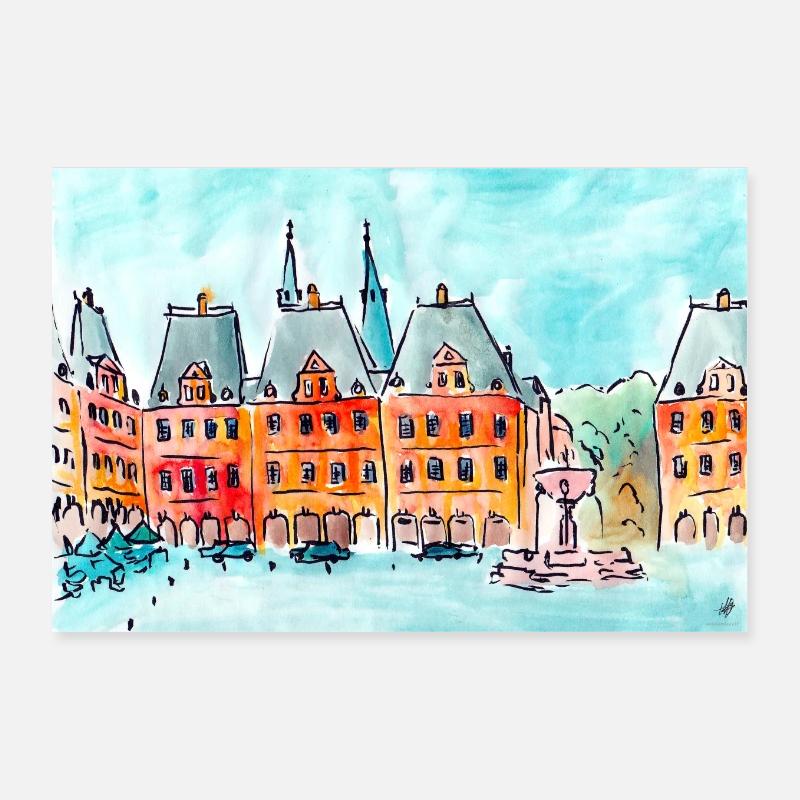 Ducal Square Poster 12" x 8" (30x20 cm)